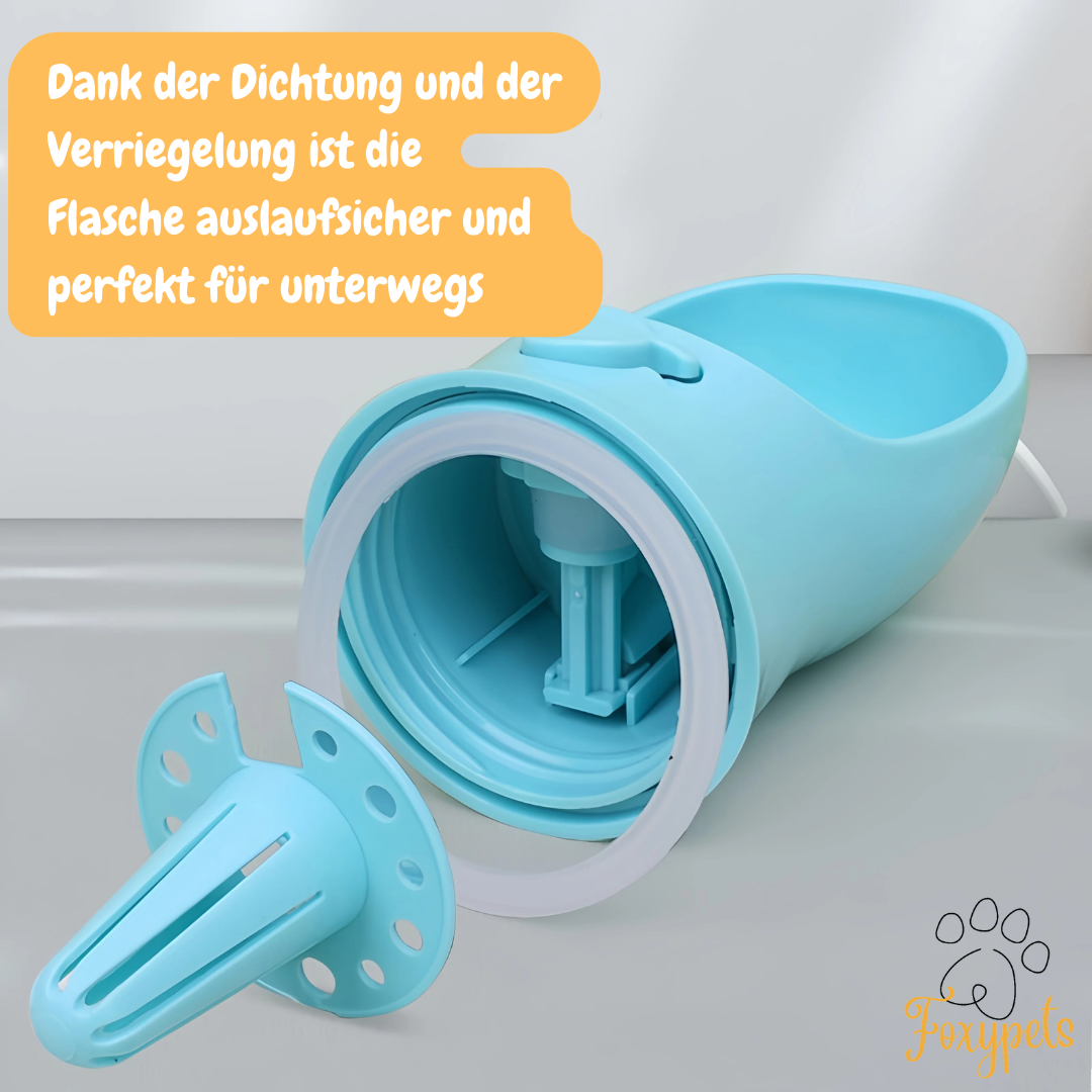Foxypets 2-in-1 Trinkflasche