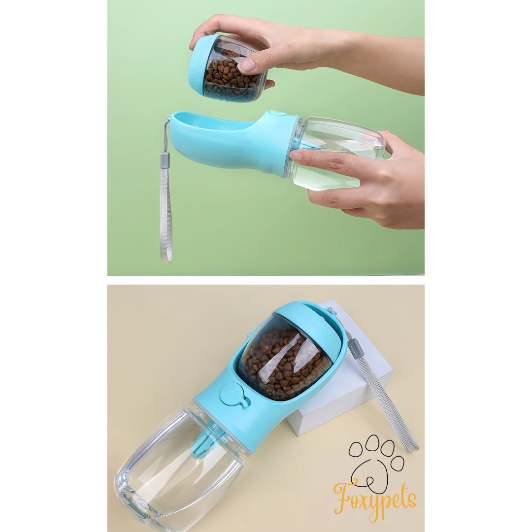 Foxypets 2-in-1 Trinkflasche